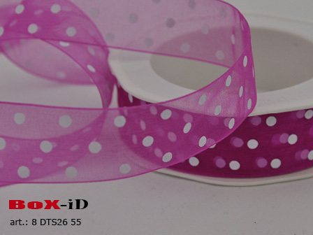 Voile dots 55 fuchsia 25mm x 20m